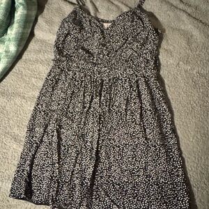 Xhilaration Black and White Polka Dot Top